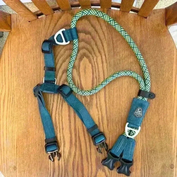 Arcadia Trail Rope Dog Harness, Turqouise, “Mountain Dew” Green, Size Large - Picture 6 of 12